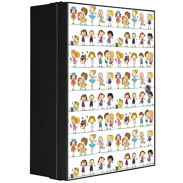 Banjado XXL Medizinschrank Abschliessbar 35x46x15cm Arzneischrank Anthrazit günstig online kaufen