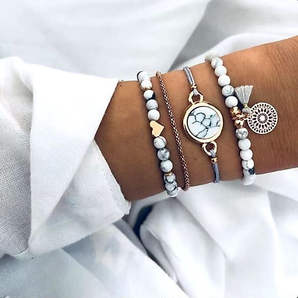KARMA Armband Set 4 teilig Boho günstig online kaufen