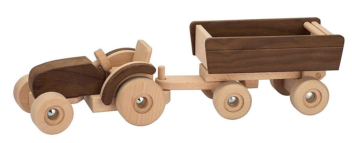 goki Spielzeug-Traktor Traktor mit Anhänger, goki nature, (2-tlg), Made in günstig online kaufen