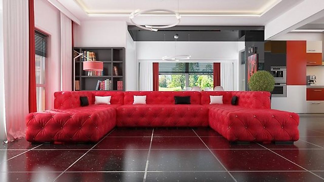 JVmoebel Ecksofa Chesterfield Wohnlandschaft Sofa Couch Polster Ecksofa, Ma günstig online kaufen