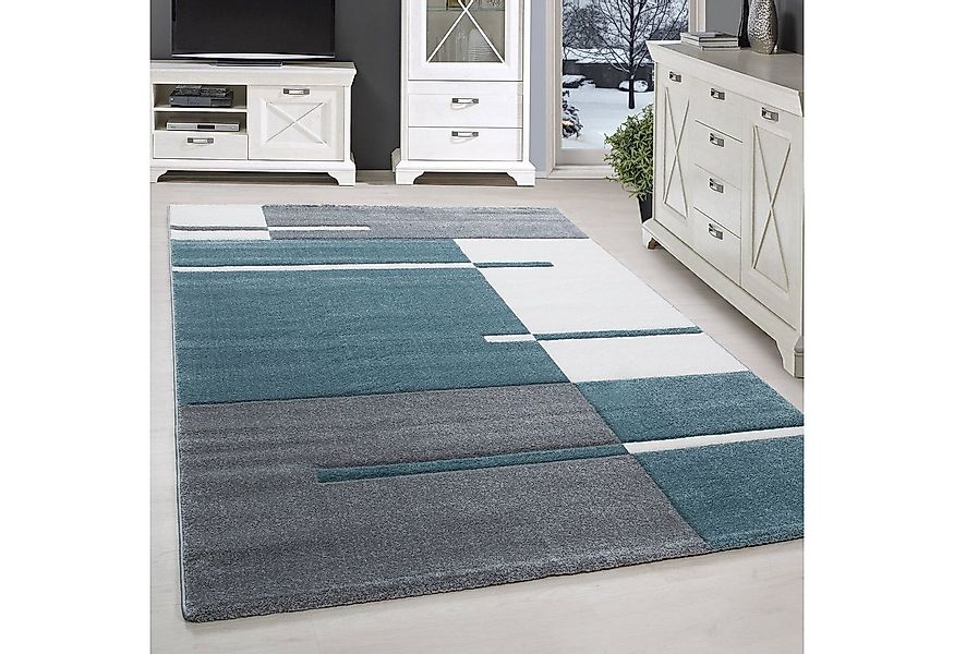 SIMPEX24 Teppich Kariert Design, Rechteckig, Höhe: 13 mm, Designer Wohnzimm günstig online kaufen