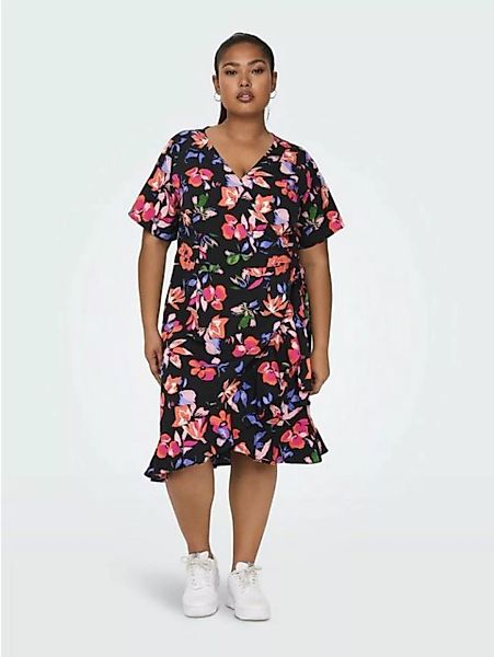 ONLY CARMAKOMA Shirtkleid Kurzarm Blusen Wickelkleid Plus Size Übergrößen ( günstig online kaufen