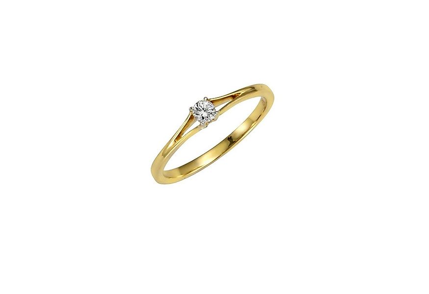 Diamonds by Ellen K. Fingerring Gold 585 zweifarbig mit Brillant 0,10ct. günstig online kaufen