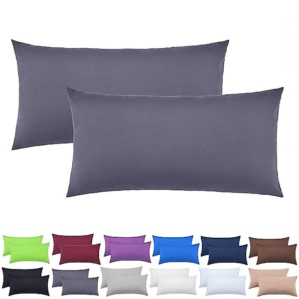 NatureMark Kissenbezüge 2er Pack Jersey Kissenbezug Kissenhülle, (2 Stück), günstig online kaufen