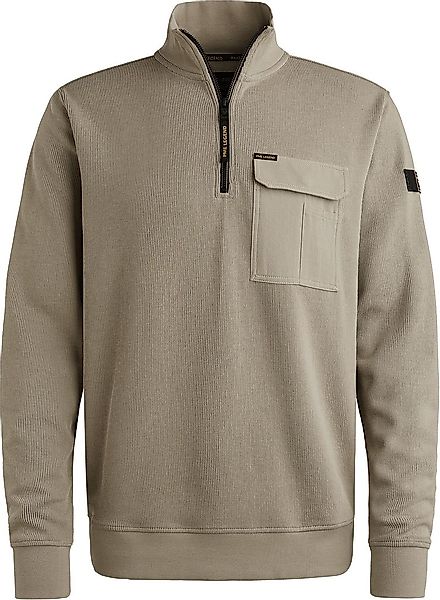 PME Legend Half Zip Sweater Interlock Jersey Kaki - Größe 3XL günstig online kaufen