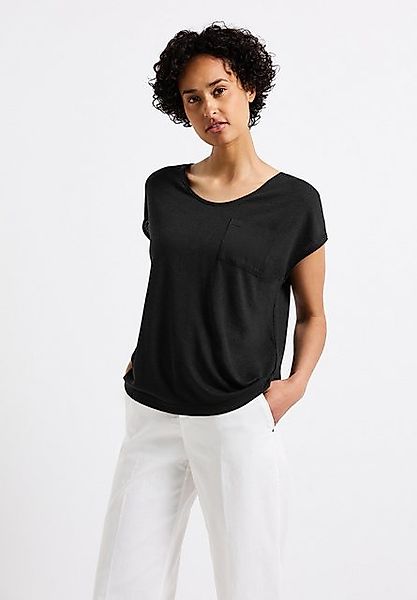 STREET ONE T-Shirt mit abgerundetem V-Ausschnitt günstig online kaufen