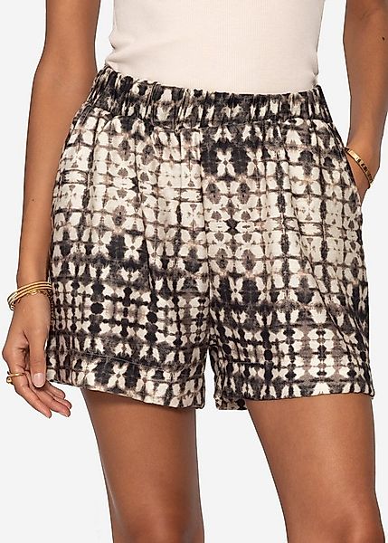 SASSYCLASSY Shorts Shorts aus Viskose Damen mit Allover-Print Kurze Sommerh günstig online kaufen