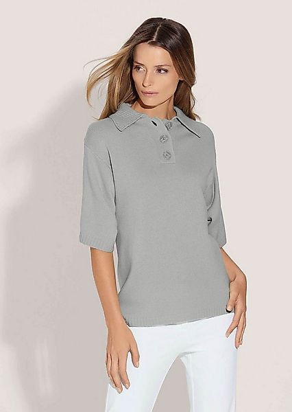 MADELEINE Strickpullover Polo-Pullover aus Schurwoll-Kaschmir-Mix günstig online kaufen