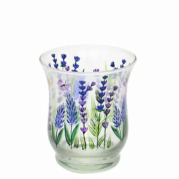 HTI-Living Glas Windlicht Lavendel Klein Ø 8 cm Höhe 9 cm, Groß Ø 11 cm Höh günstig online kaufen