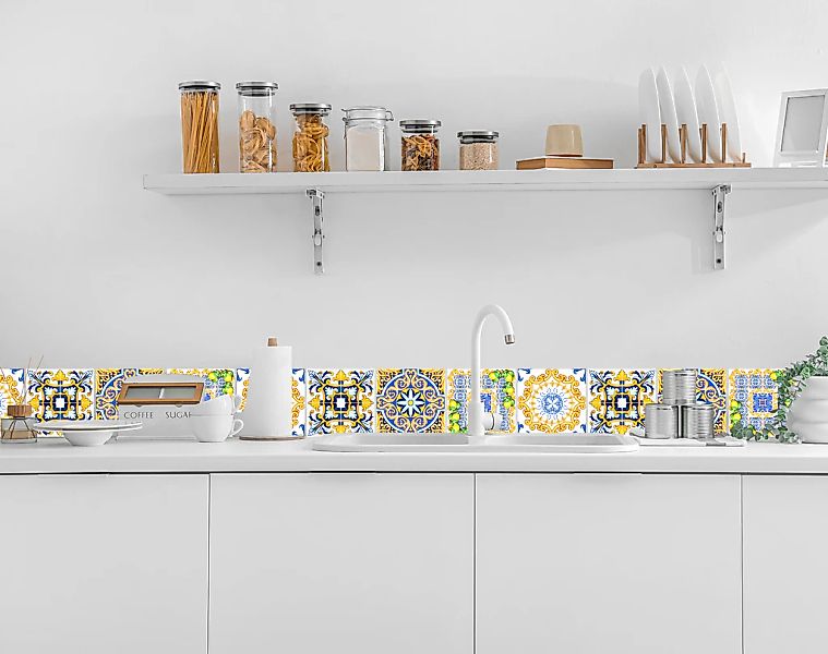 queence Fliesenaufkleber "Ornamente bunt" selbstklebend, 12er Set günstig online kaufen