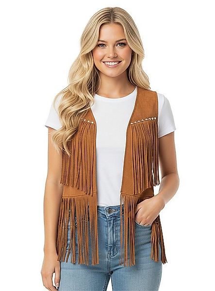 Metamorph Cowboy-Kostüm Hippie Fransenweste braun Fasching Karnevalskostüm, günstig online kaufen