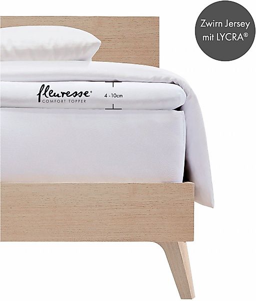 fleuresse Spannbettlaken "Topper" aus Jersey-Elasthan, für eine Matratzenhö günstig online kaufen