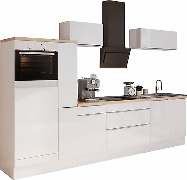 KOCHSTATION Küchenzeile »KS-Aken« Breite 330 cm, wahlweise mit E-Geräten, m günstig online kaufen