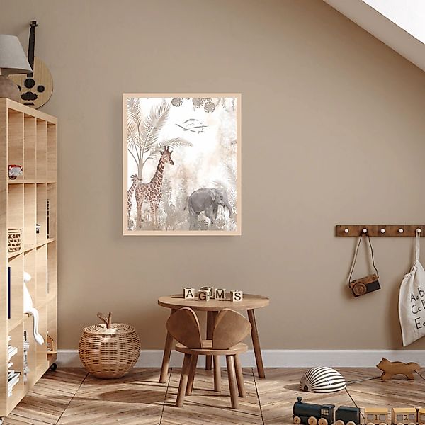 Lüttenhütt Bild mit Rahmen »oder Poster, Tiere im Dschungel«, Baum-Bilder v günstig online kaufen