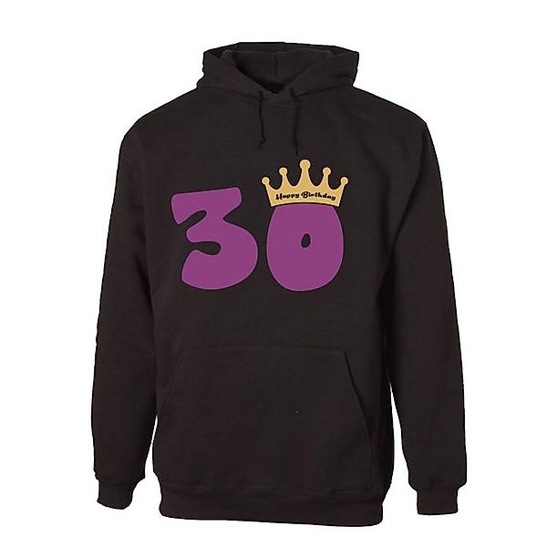 G-graphics Hoodie 30 – Happy Birthday – mit Krone Unisex mit trendigem Fron günstig online kaufen