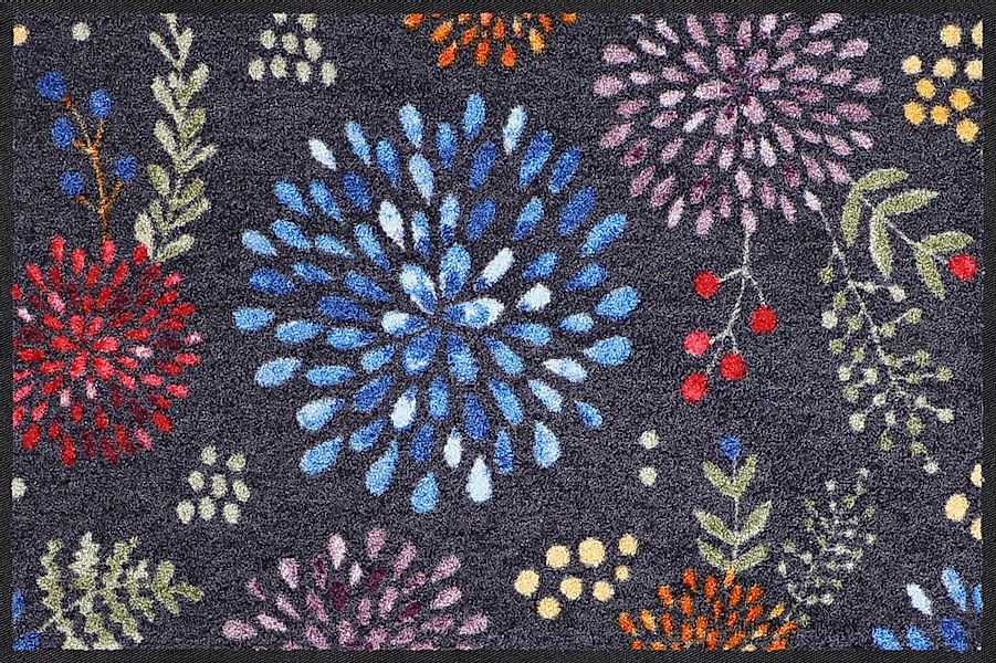Salonloewe Fußmatte Fußmatte "Blumenregen", eckig, Höhe: günstig online kaufen