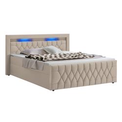 Juskys Polsterbett Leona, 140x200 cm, Boxspringbett-Optik, günstig online kaufen