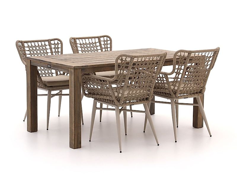 Intenso Busso/ROUGH-S 160 cm Gartenmöbel-Set 5-teilig günstig online kaufen