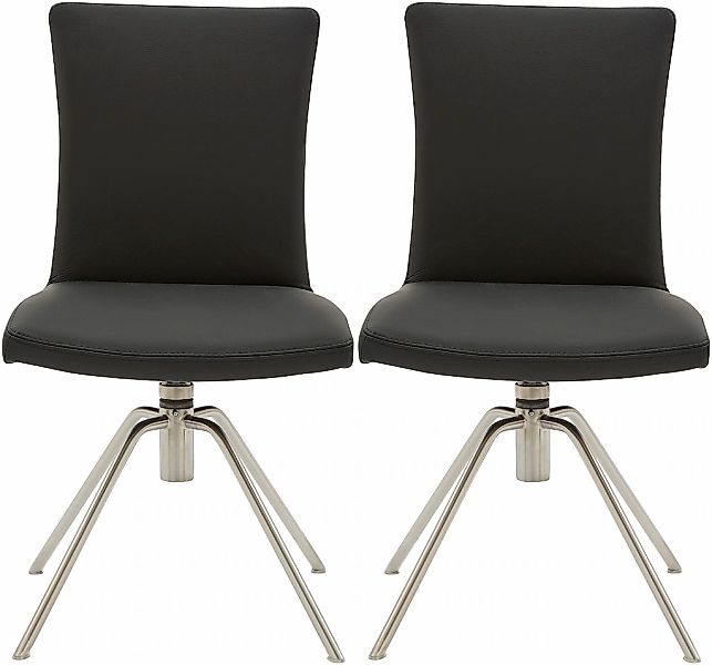 Musterring Polsterstuhl "Helmond 6700", (Set), 2 St., Echtleder, Drehgestel günstig online kaufen