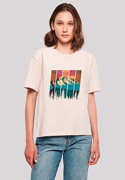 F4NT4STIC T-Shirt Berg Sonnenuntergang Retro Premium günstig online kaufen