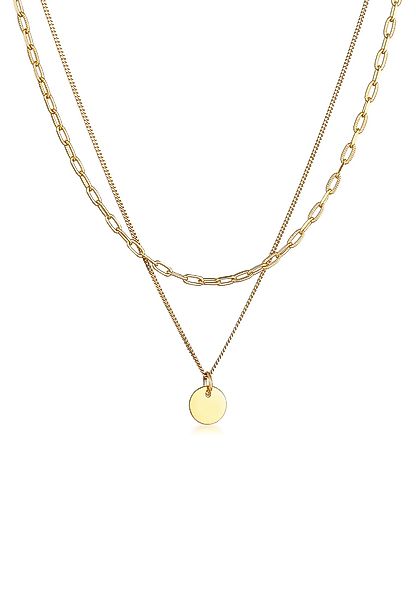 Elli Ketten-Set Layer Plättchen Gliederkette 925 günstig online kaufen