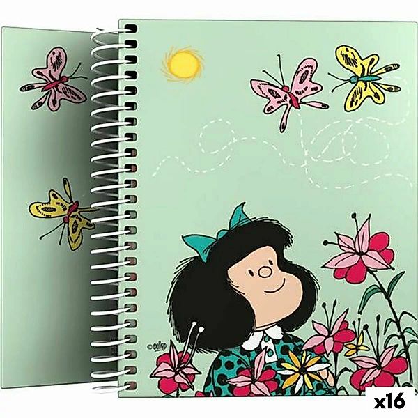 Notizbuch Grafoplas Mafalda Bunt 100 Bettlaken A6 (16 Stück) günstig online kaufen