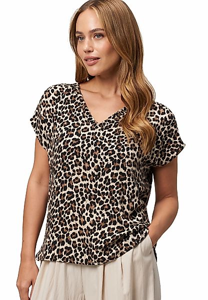 Zero Klassische Bluse "zero Bluse mit Leo-Muster" günstig online kaufen