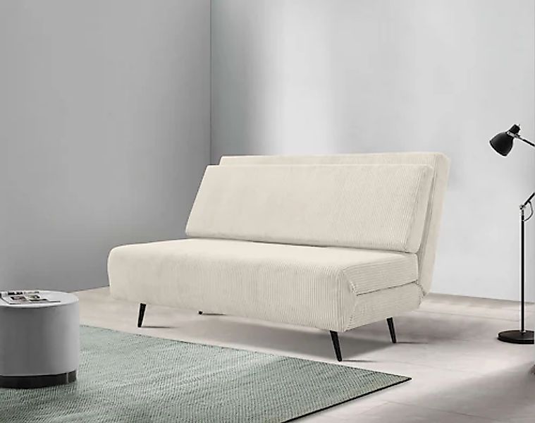 andas Schlafsofa Linnea, Daybed mit aufklappbarer Liegefläche, in Webstoff, günstig online kaufen