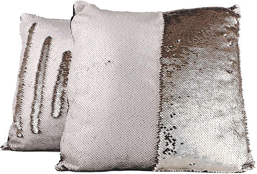 Jungengel Kissenbezug 4x Pailletten Kissenbezüge Dekokissen Couchkissen Gli günstig online kaufen