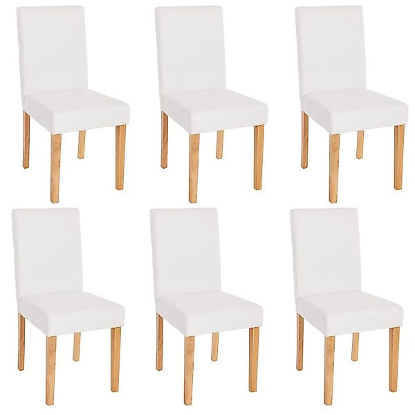 MCW Esszimmerstuhl Littau Kunstleder 6er-Set Kunstleder Weiß Matt Helle Bei günstig online kaufen