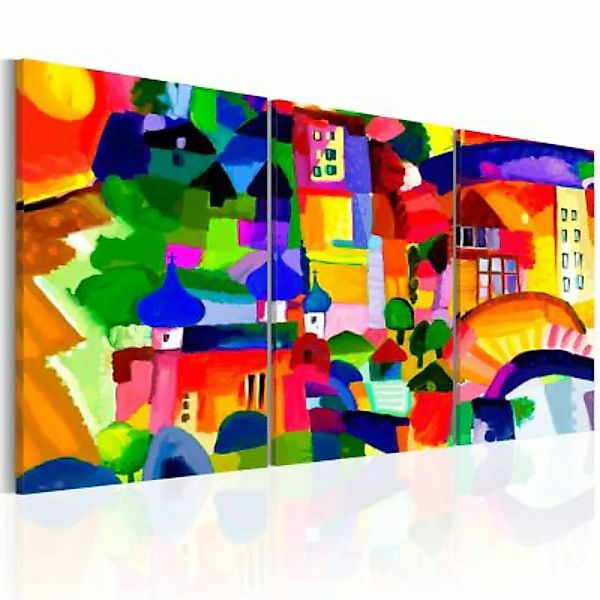 artgeist Wandbild Colourful Town mehrfarbig Gr. 60 x 30 günstig online kaufen