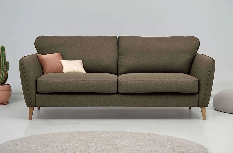 Home affaire 3-Sitzer "MARSEILLE Sofa 206 cm", mit Massivholzbeinen aus Eic günstig online kaufen