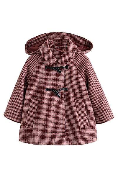 Next Wollmantel Karierter Dufflecoat-Mantel mit Wollanteil günstig online kaufen