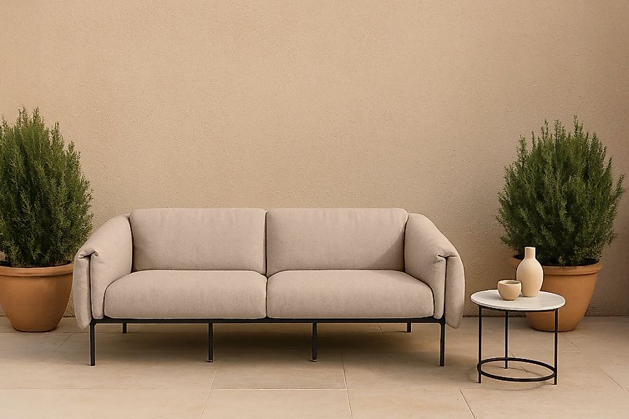 Home affaire 2-Sitzer "Lumi" Outdoor Gartensofa, wetterfeste Materialien, B günstig online kaufen