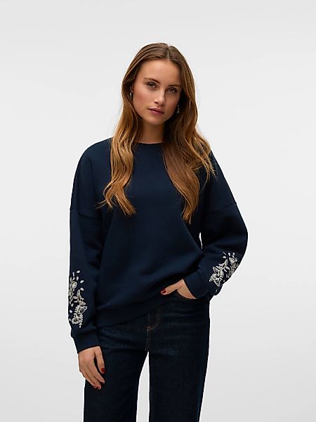 Vero Moda Sweatshirt "VMKAROL BEA LS SWEAT BOX JRS GA", mit Blumendruck günstig online kaufen