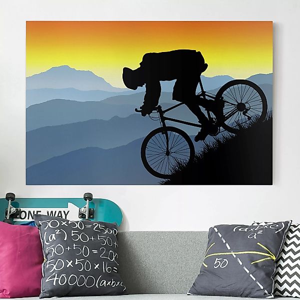 Leinwandbild - Querformat Downhill günstig online kaufen