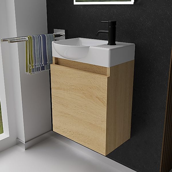 Alpenberger Badmöbel-Set Gäste WC Waschbecken mit günstig online kaufen