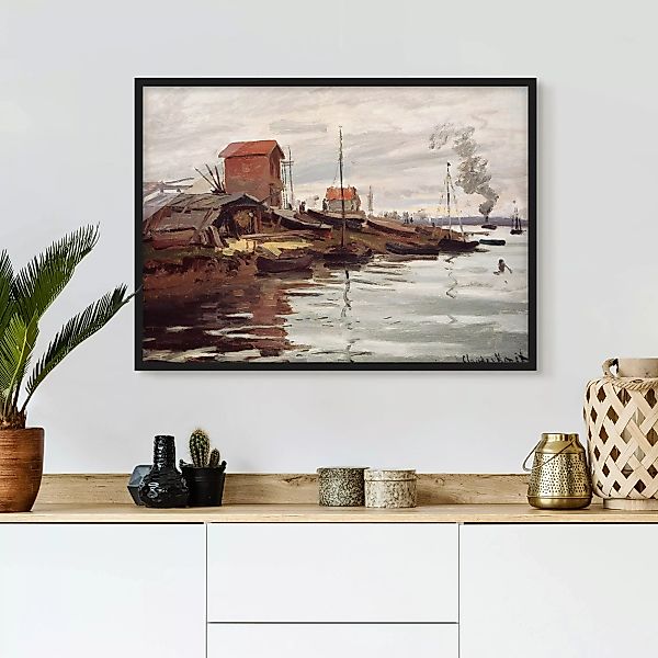 Bild mit Rahmen Kunstdruck - Querformat Claude Monet - Seine Petit-Gennevil günstig online kaufen