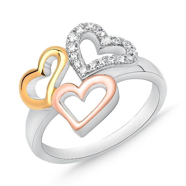 Unique Silberring Ring Herzen aus Sterlingsilber günstig online kaufen