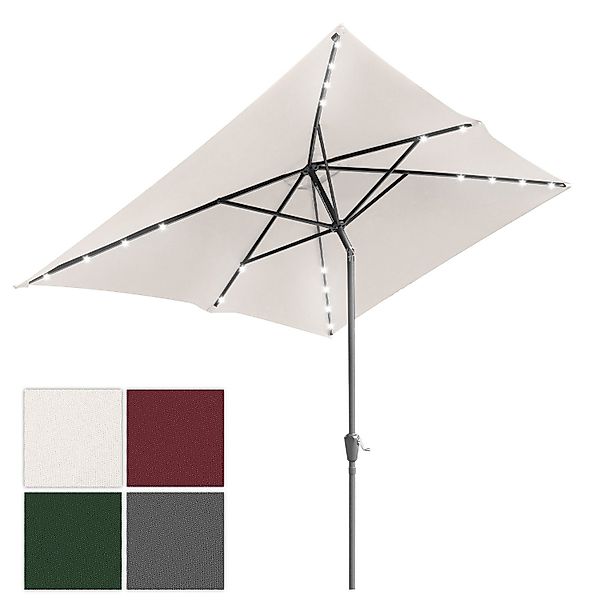 Clanmacy Sonnenschirm Sonnenschirm Rechteckig,Kurbel,Knickbar,neigbar,1.4x2 günstig online kaufen