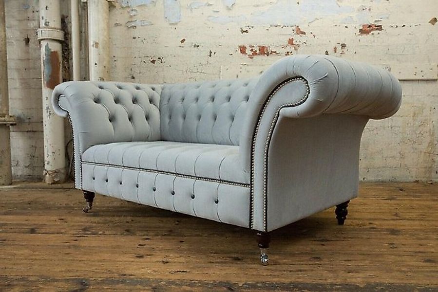 Xlmoebel Sofa Großes Stoffsofa Chesterfield mit Polstern, 185 cm Sitzbreite günstig online kaufen