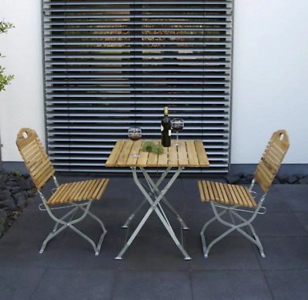 DEGAMO® Kurgarten - Garnitur BAD TÖLZ 3-teilig (2x Stuhl, 1x Tisch  70x70cm günstig online kaufen