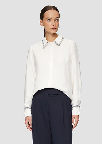 s.Oliver BLACK LABEL Langarmbluse Strukturierte Hemdbluse günstig online kaufen