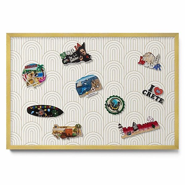 Tulup Magnettafel Magnetboard für Reisemagnete Lineare Regelmäßige Bögen 60 günstig online kaufen