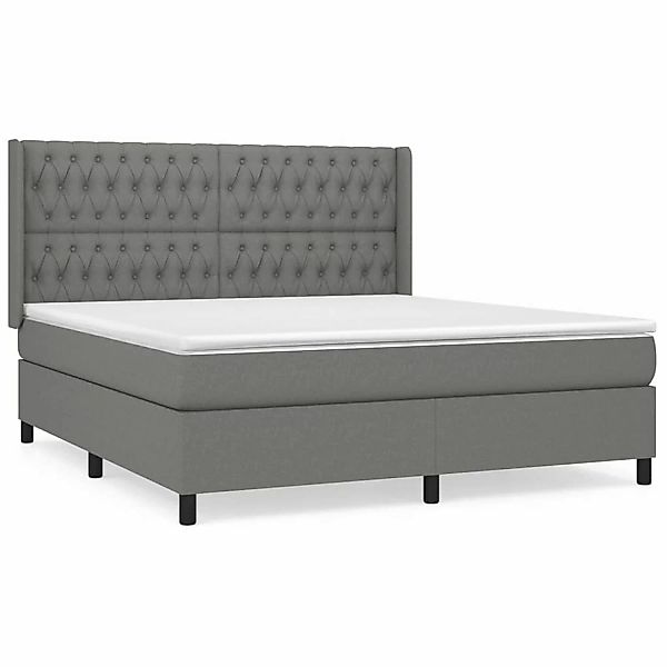 vidaXL Boxspringbett mit Matratze Dunkelgrau 180x200 cm Stoff1400336 günstig online kaufen