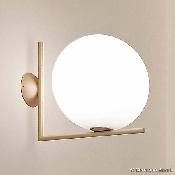 FLOS IC C/W2 Wandleuchte, messing Ø 30 cm günstig online kaufen