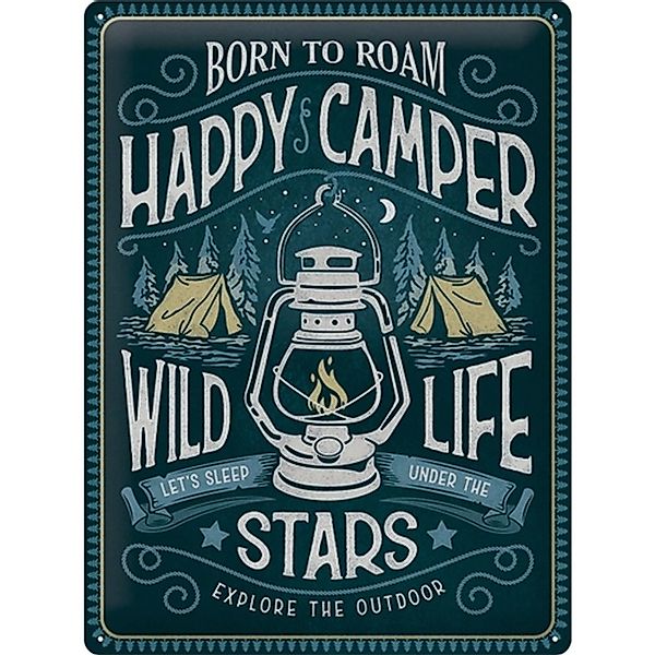 Nostalgic-Art Blechschild 30 x 40 cm - Outdoor & Activities - Happy Camper günstig online kaufen