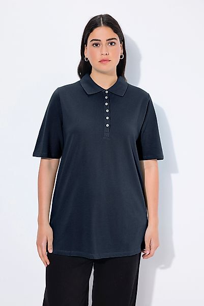Ulla Popken T-Shirt Poloshirt Piqué Polokragen günstig online kaufen