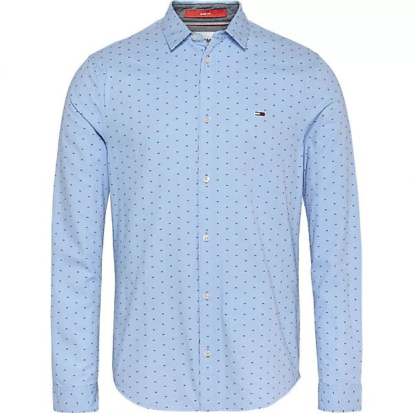 Tommy Jeans Dobby Twill Langarm Hemd S Moderate Blue Dobby günstig online kaufen