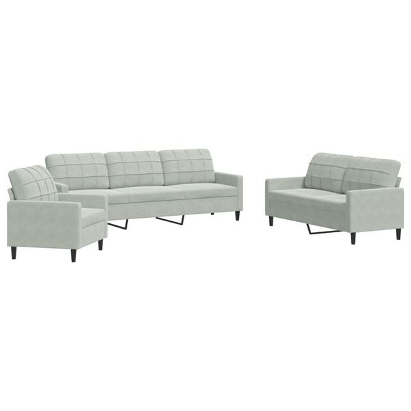 vidaXL Sofa 3-tlg. Sofagarnitur mit Kissen günstig online kaufen